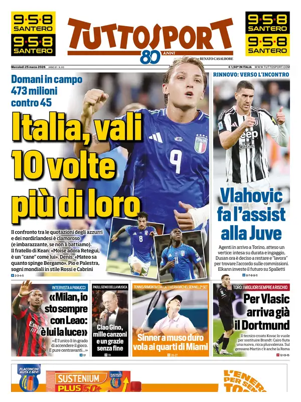 Le prime pagine dei principali quotidiani sportivi – 25 marzo 2026 29 image 34
