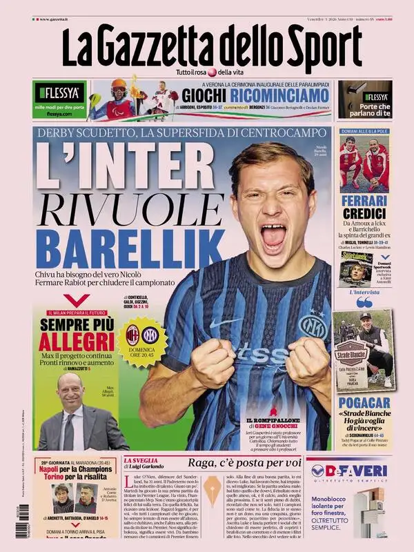 Le prime pagine dei principali quotidiani sportivi – 06 marzo 2026 27 image 6