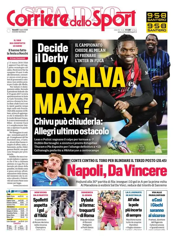 Le prime pagine dei principali quotidiani sportivi – 06 marzo 2026 28 image 7
