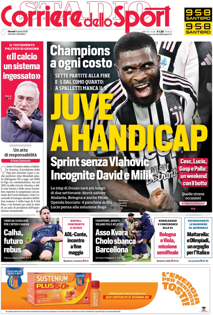Le prime pagine dei quotidiani sportivi – 9 aprile 2026 28 image 10