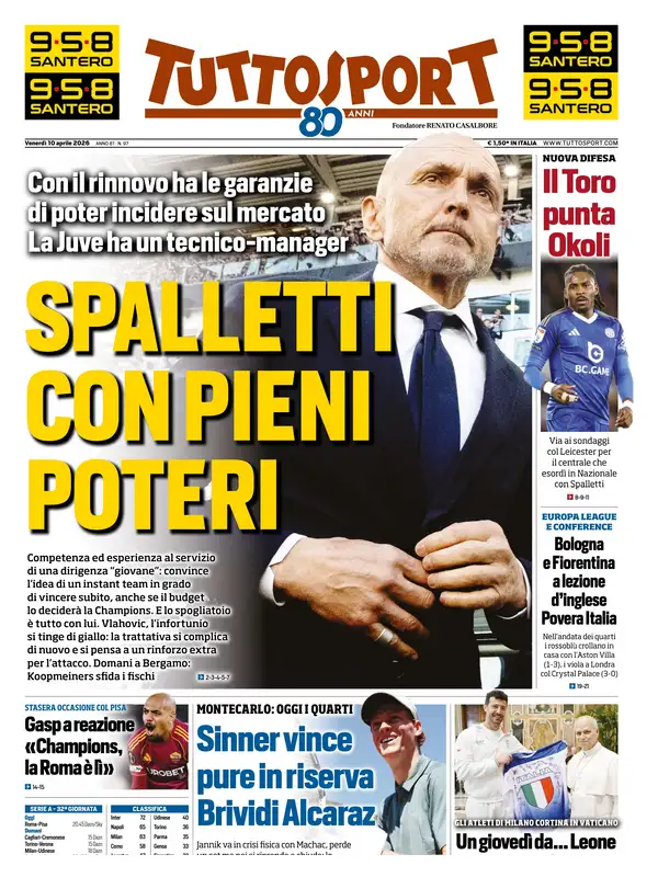 Le prime pagine dei quotidiani sportivi – 10 aprile 2026 29 image 14