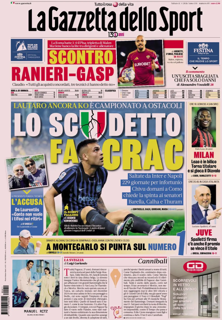 Le prime pagine dei quotidiani sportivi – 11 aprile 2026 29 image 17