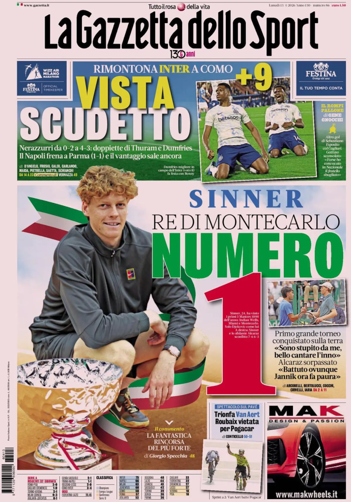 Le prime pagine dei quotidiani sportivi – 13 aprile 2026 29 image 20