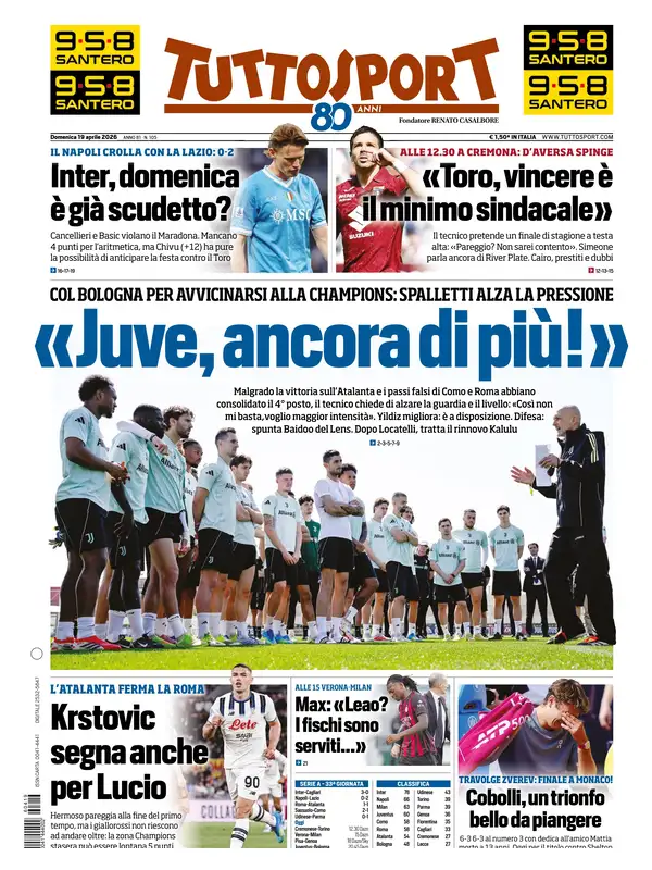 Le prime pagine dei quotidiani sportivi – 19 aprile 2026 29 image 24