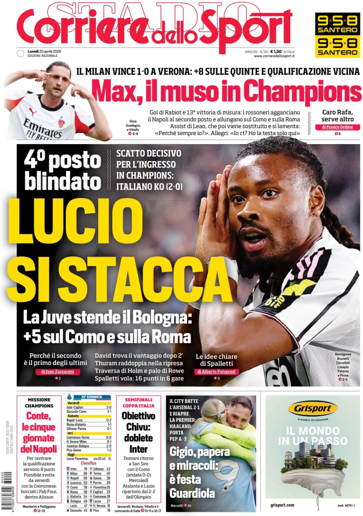 Le prime pagine dei quotidiani sportivi – 20 aprile 2026 28 image 26