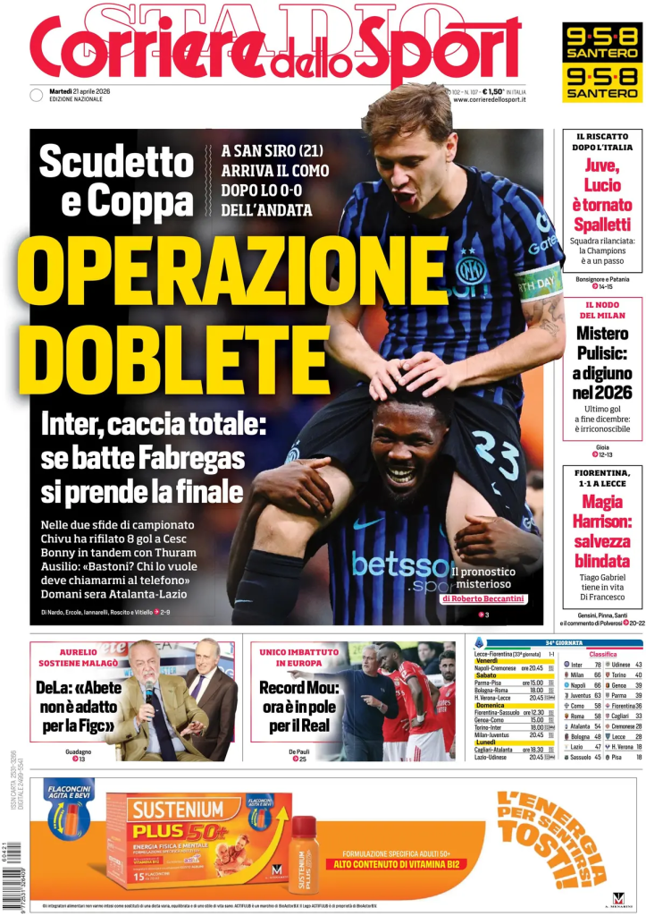 Le prime pagine dei quotidiani sportivi – 21 aprile 2026 28 image 29