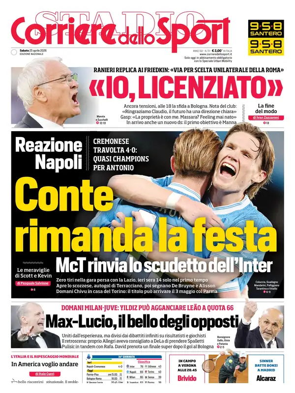 Le prime pagine dei quotidiani sportivi – 25 aprile 2026 28 image 32