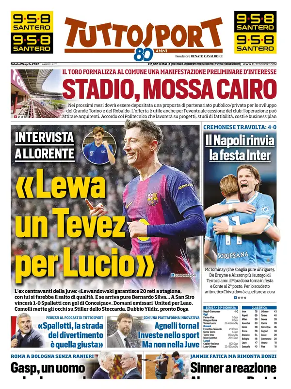 Le prime pagine dei quotidiani sportivi – 25 aprile 2026 29 image 33
