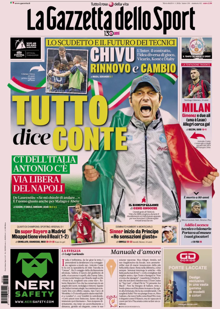Le prime pagine dei quotidiani sportivi – 8 aprile 2026 27 image 6