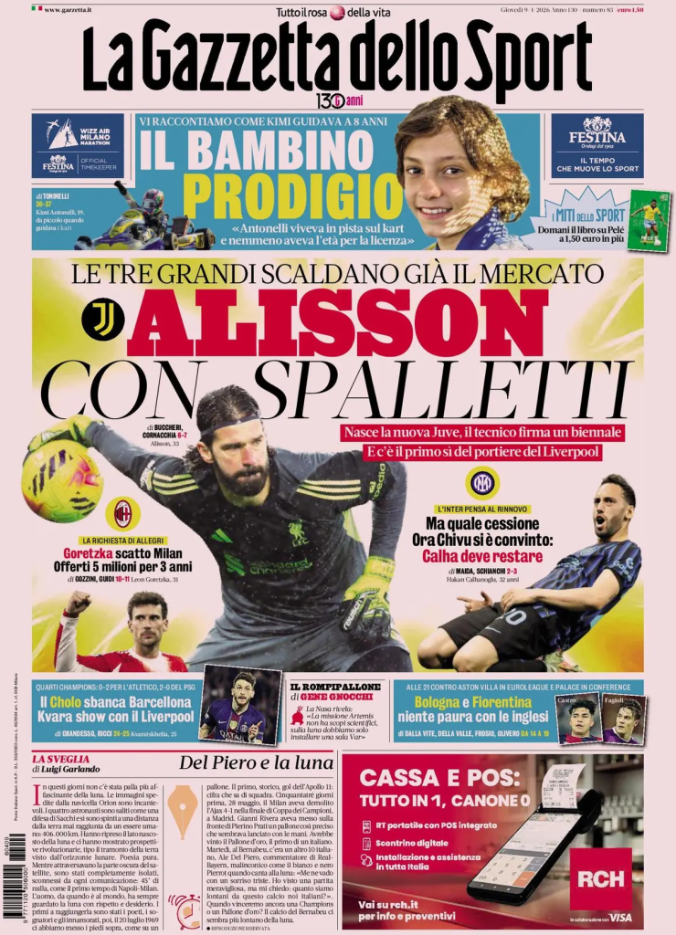 Le prime pagine dei quotidiani sportivi – 9 aprile 2026 27 image 9