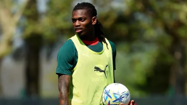 Leao durante un allenamento