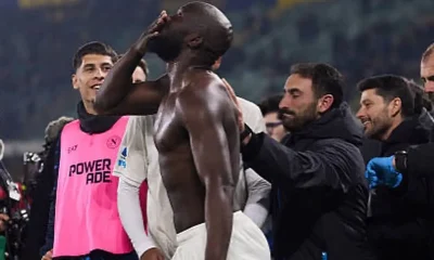 Lukaku dopo il gol al Verona