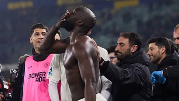 Lukaku dopo il gol al Verona