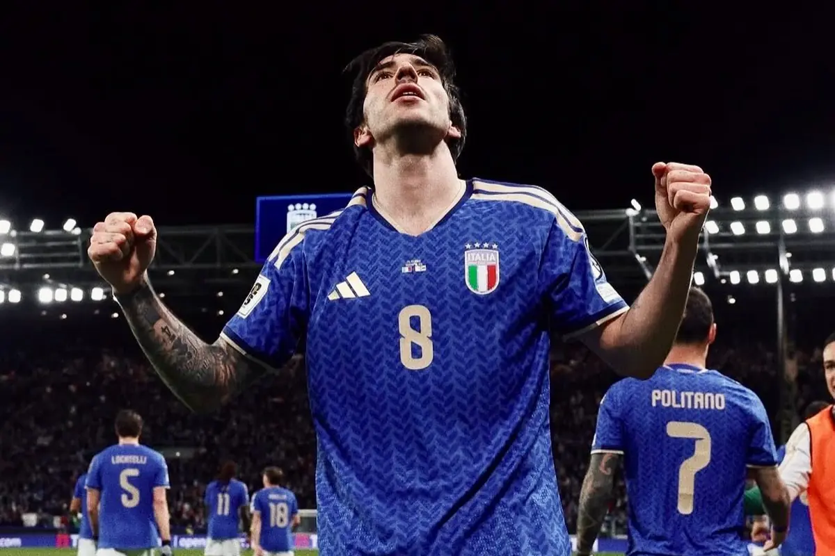 Tonali di nuovo al Milan, in Inghilterra sono sicuri 27 Tonali esulta in Italia-Irlanda