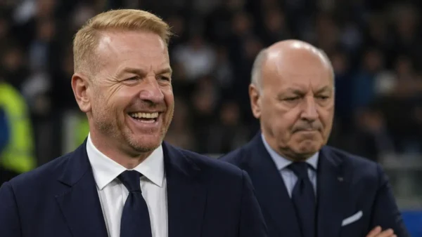 Tare sorridente e Marotta triste