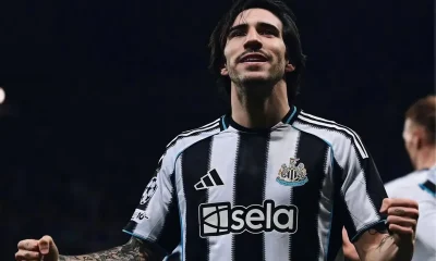 Tonali esulta con il Newcastle