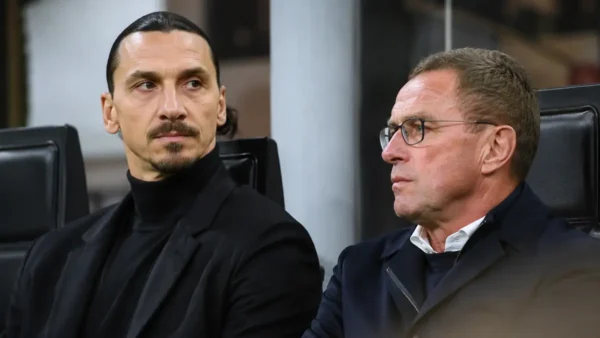 Ibrahimovic Rangnick in panchina