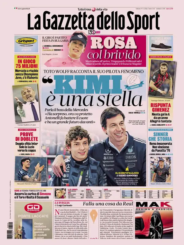 Le prime pagine dei quotidiani sportivi – 09 maggio 2026 28 image 12