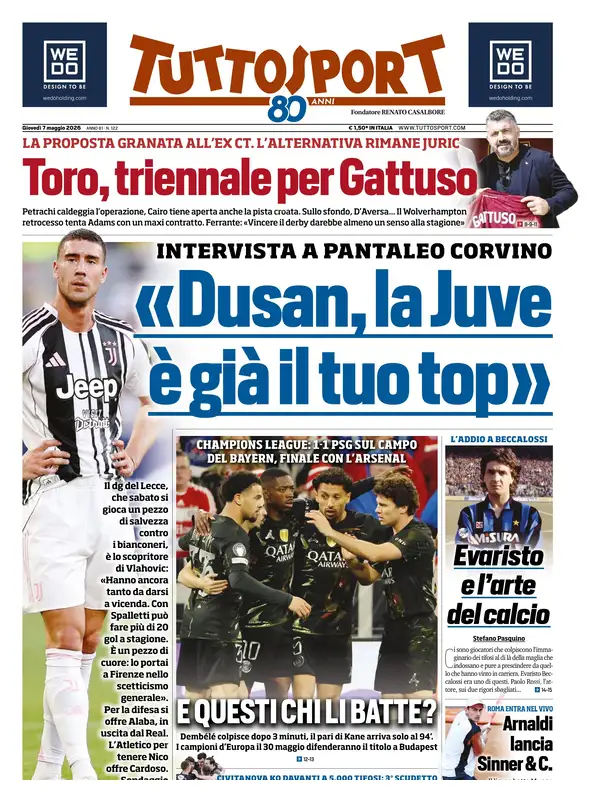 Le prime pagine dei quotidiani sportivi – 07 maggio 2026 29 image 6