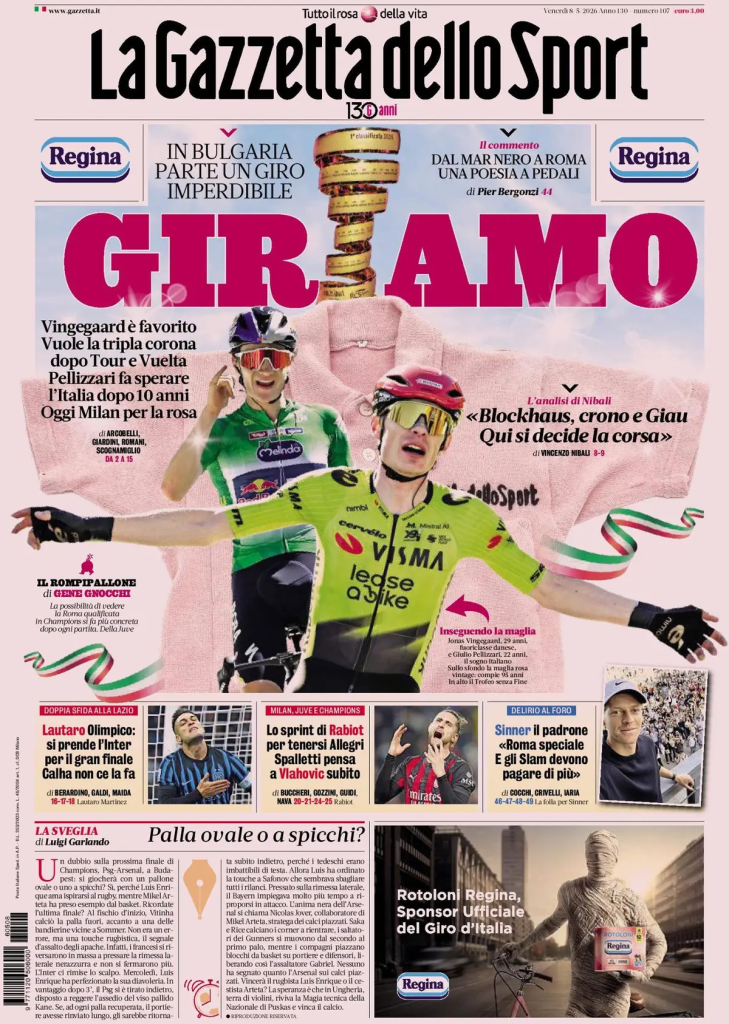 Le prime pagine dei quotidiani sportivi – 08 maggio 2026 27 image 7
