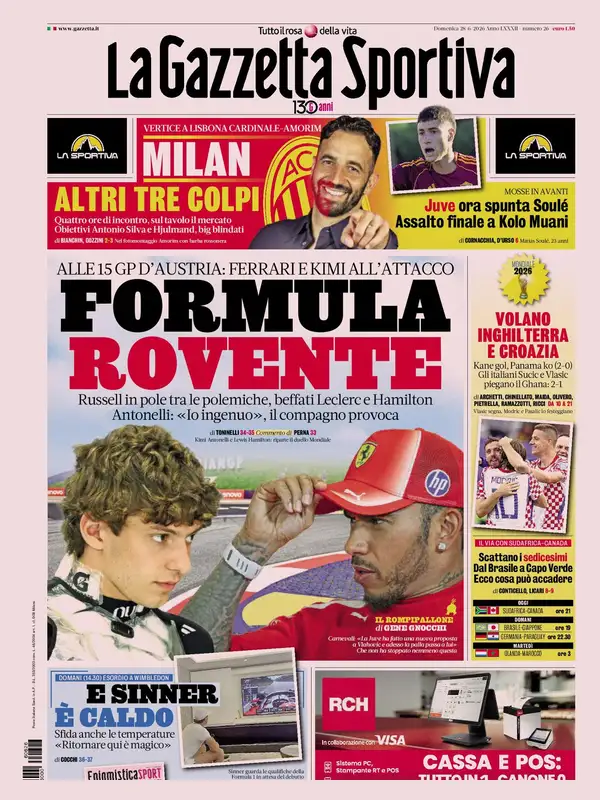Le prime pagine dei quotidiani sportivi – 28 giugno 2026 2 image 29