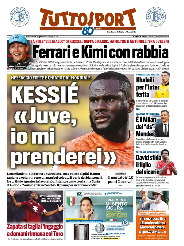 Le prime pagine dei quotidiani sportivi – 28 giugno 2026 4 image 31