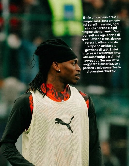 Leao chiarisce sul futuro: «Nessun altro soggetto è autorizzato a parlare a mio nome. Testa ai prossimi obiettivi» - FOTO 2 WhatsApp Image 2026 08 11 at 18.52.46