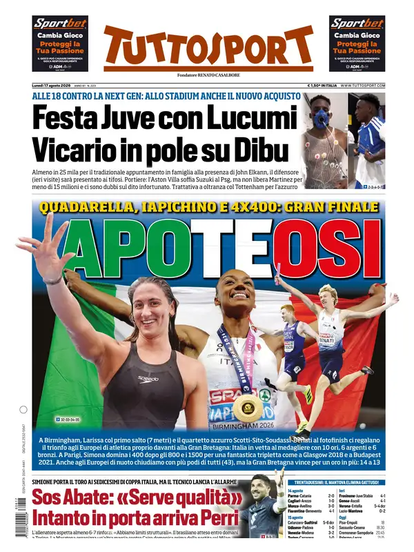 Le prime pagine dei quotidiani sportivi – 17 agosto 2026 4 image 11