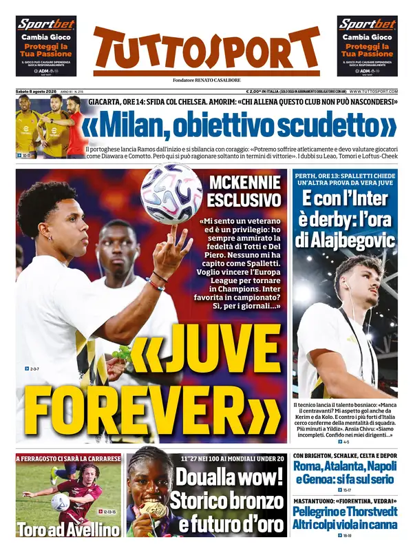 Le prime pagine dei quotidiani sportivi – 08 agosto 2026 4 image 8