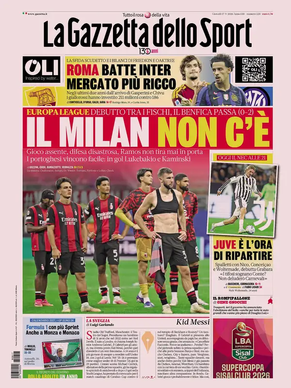Le prime pagine dei quotidiani sportivi – 17 settembre 2026 2 image 24