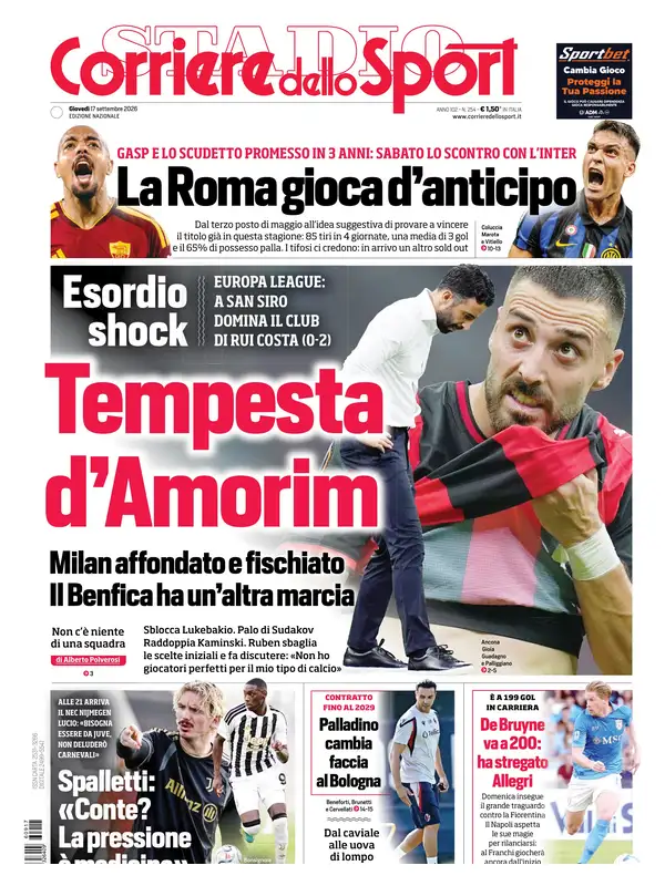 Le prime pagine dei quotidiani sportivi – 17 settembre 2026 3 image 25