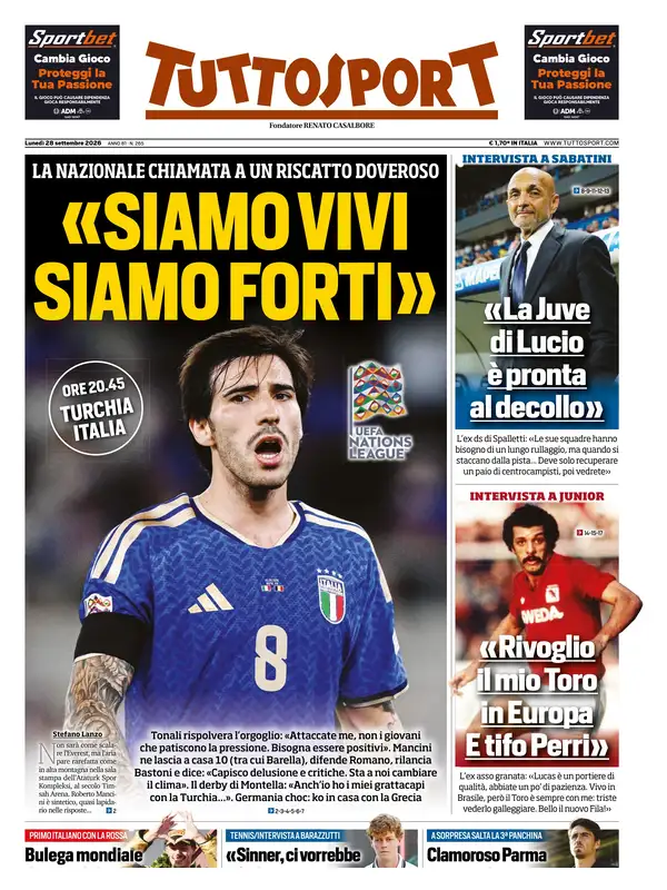 Le prime pagine dei quotidiani sportivi – 28 settembre 2026 4 image 40