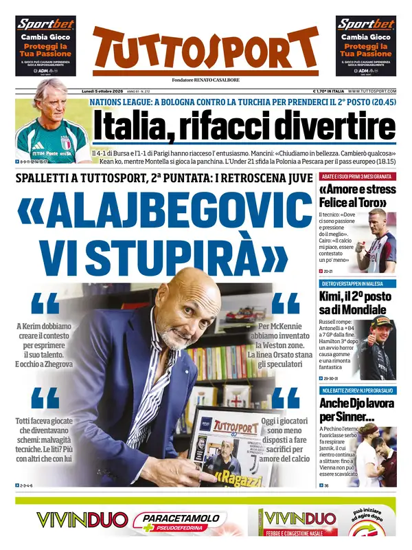 Le prime pagine dei quotidiani sportivi – 05 ottobre 2026 4 image 8
